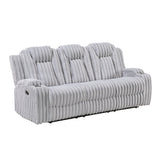 Phyllis White Double Reclining Sofa With Cup Holders