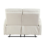 Heisley White Double Reclining Loveseat