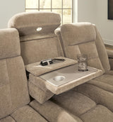 Mixed Motion Brownstone Power Reclining Sofa