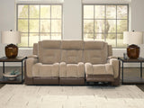 Mixed Motion Brownstone Power Reclining Sofa