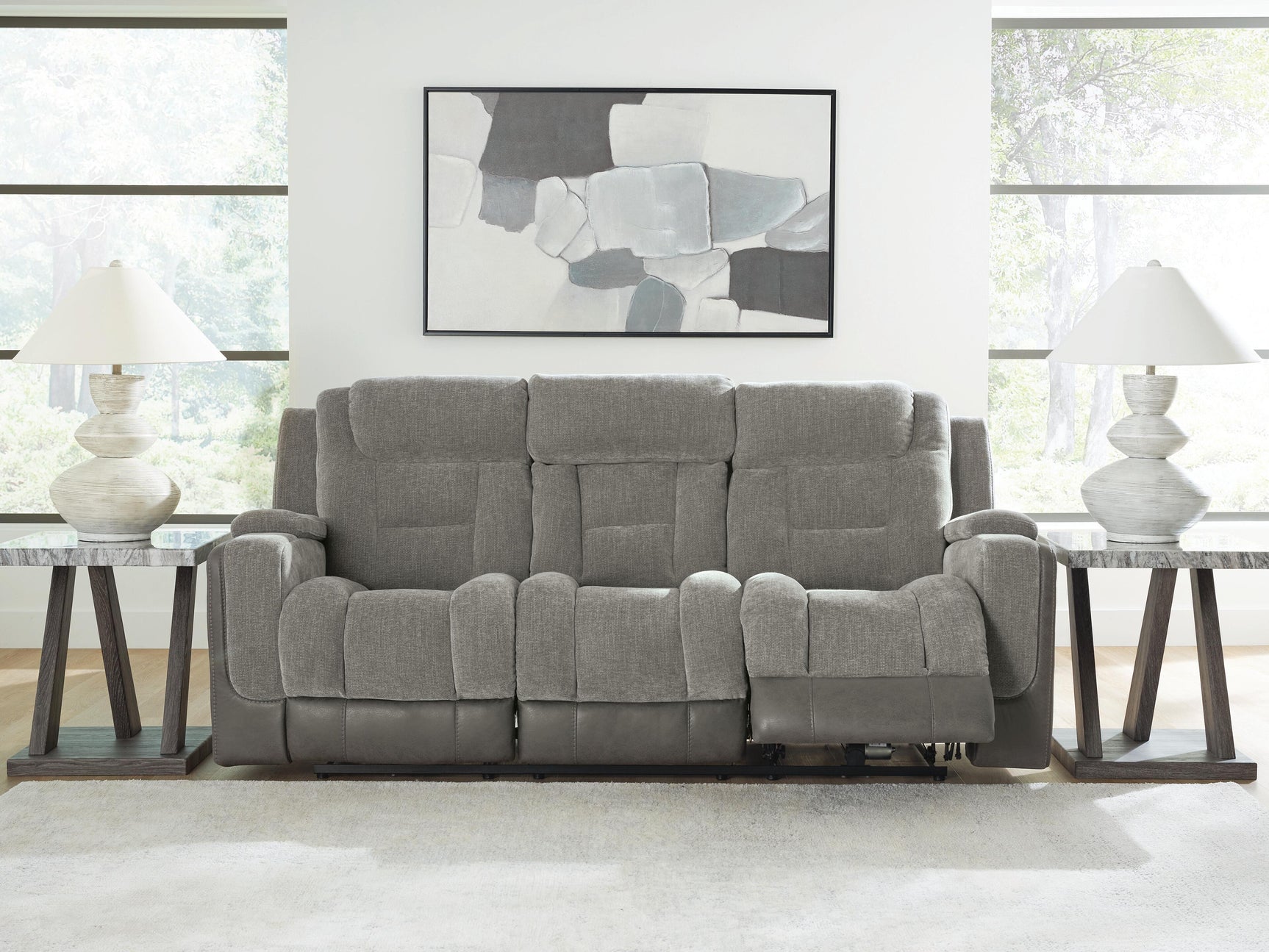 Mixed Motion Shadow Power Reclining Sofa (Online Special Price)