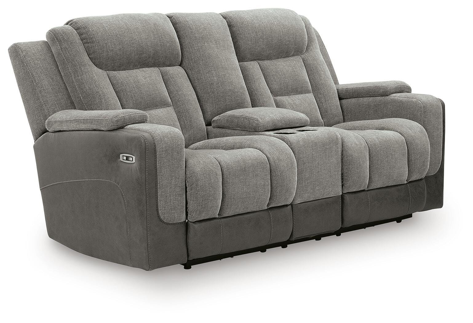 Mixed Motion Shadow Power Reclining Loveseat with Console