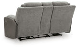 Mixed Motion Shadow Power Reclining Loveseat with Console
