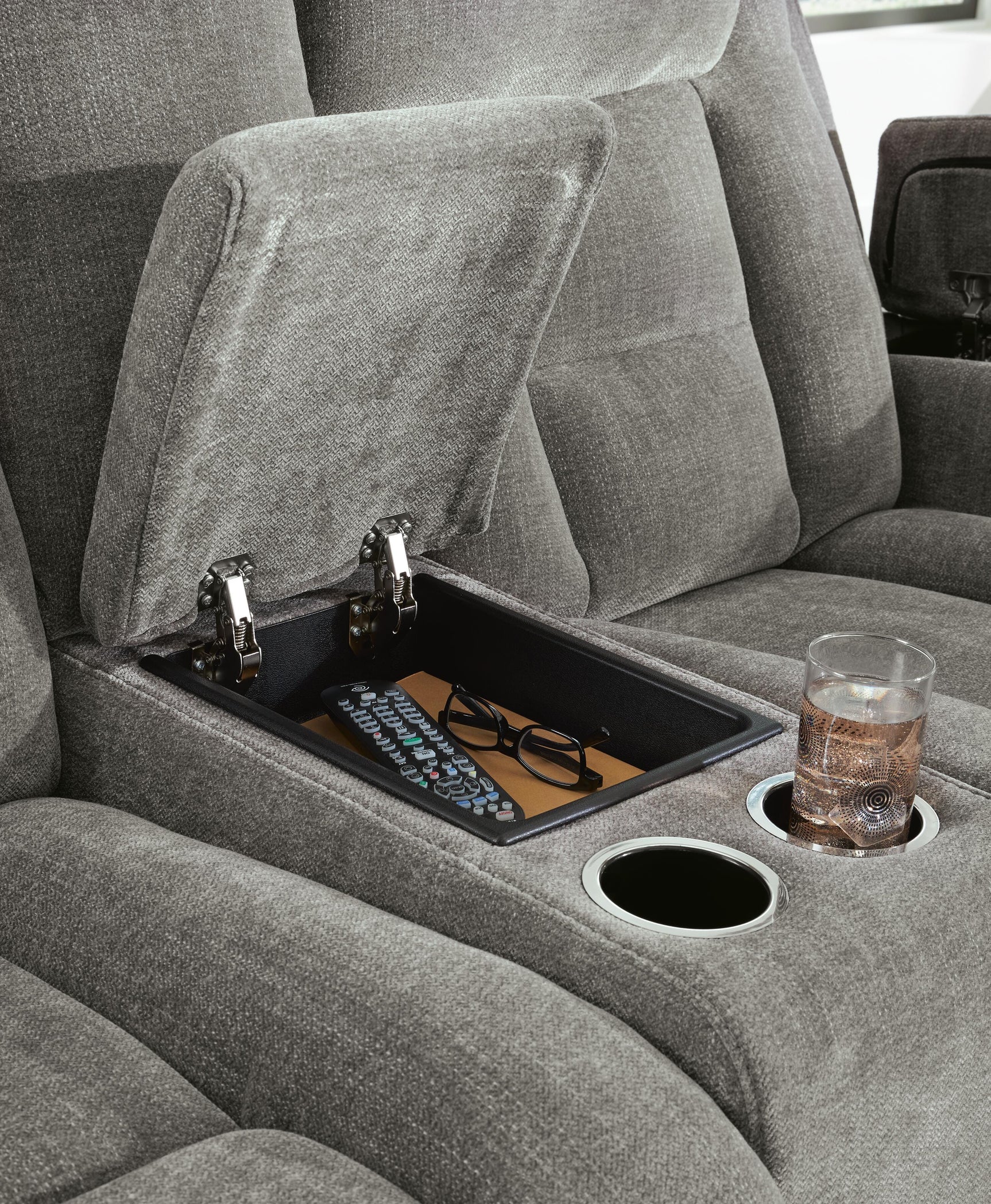 Mixed Motion Shadow Power Reclining Loveseat with Console