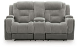 Mixed Motion Shadow Power Reclining Loveseat with Console