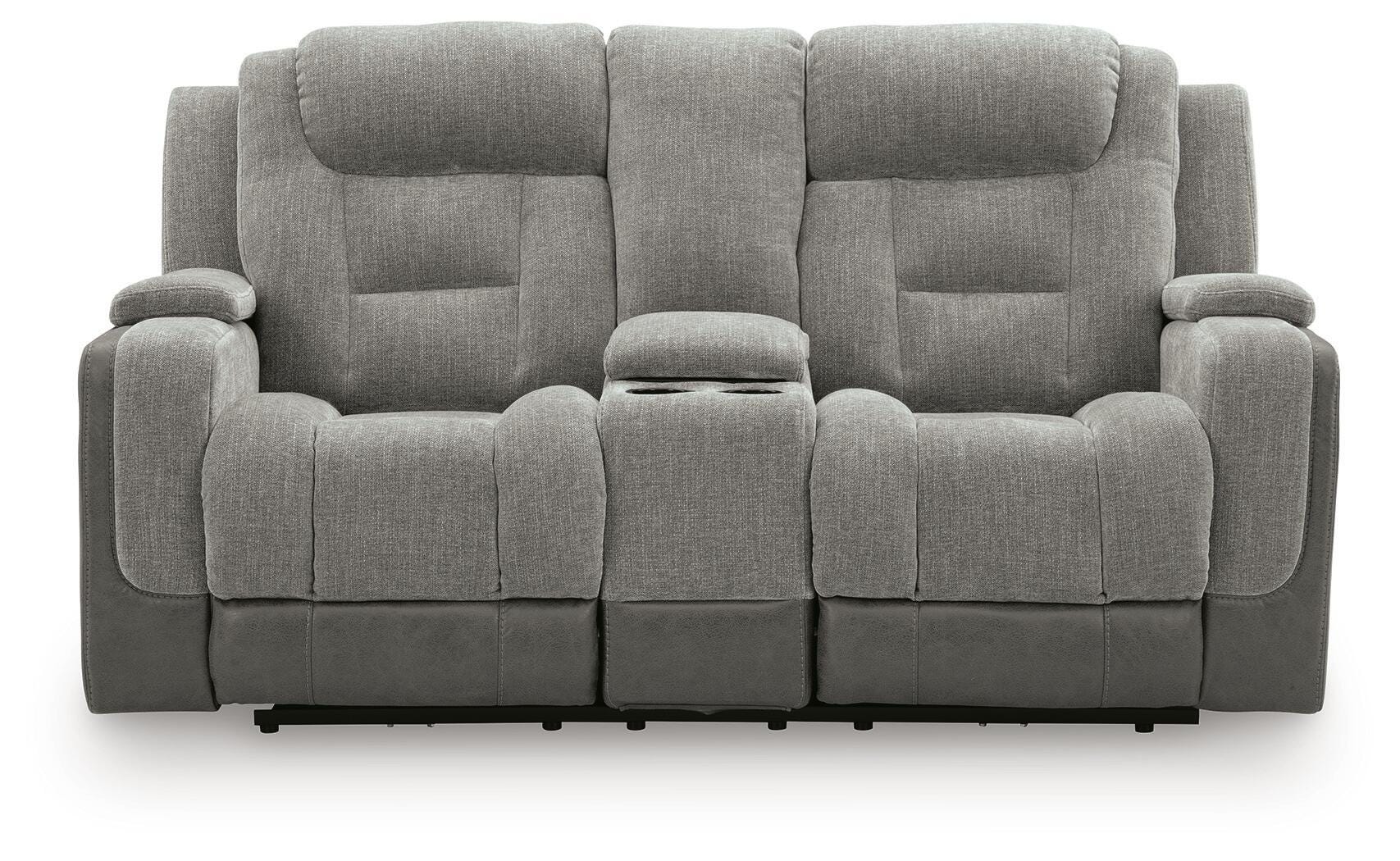 Mixed Motion Shadow Power Reclining Loveseat with Console