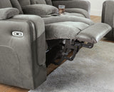 Mixed Motion Shadow Power Reclining Loveseat with Console