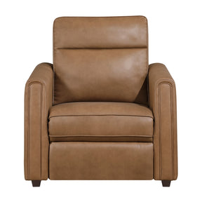 Equinox Brown Power Reclining Chair With Rounded Track Arms
