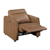 Equinox Brown Power Reclining Chair With Rounded Track Arms