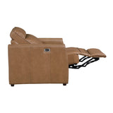 Equinox Brown Power Reclining Chair With Rounded Track Arms