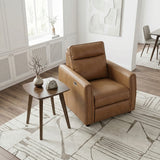 Equinox Brown Power Reclining Chair With Rounded Track Arms