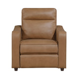 Equinox Brown Power Reclining Chair With Curved Track Arms