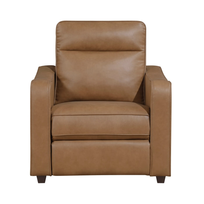 Equinox Brown Power Reclining Chair With Curved Track Arms
