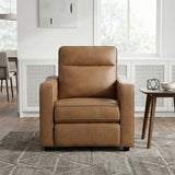 Equinox Brown Power Reclining Chair With Curved Track Arms