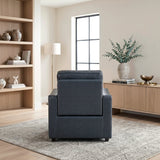 Equinox Gray Power Reclining Chair With Curved Track Arms