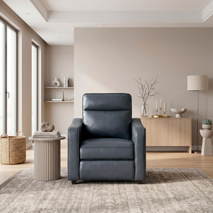 Equinox Gray Power Reclining Chair With Curved Track Arms