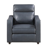 Equinox Gray Power Reclining Chair With Curved Track Arms