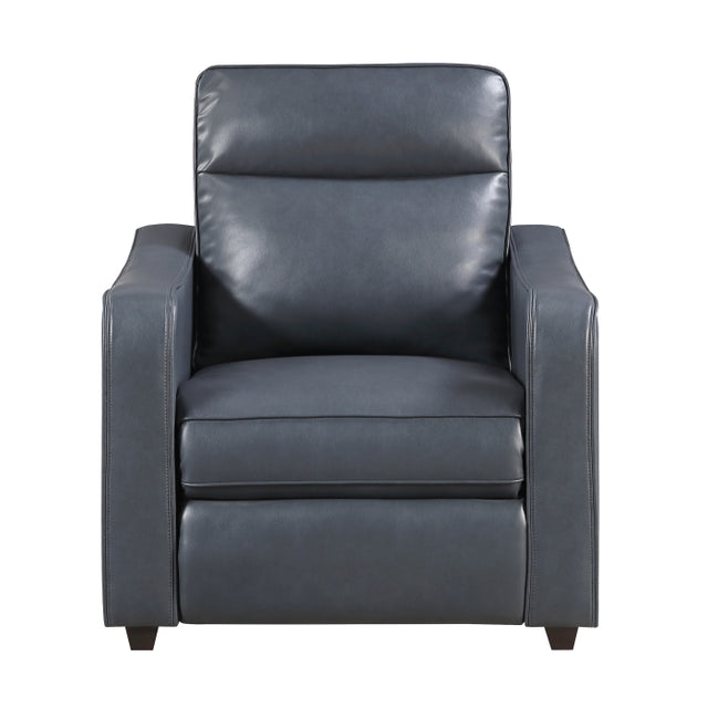 Equinox Gray Power Reclining Chair With Curved Track Arms