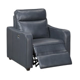 Equinox Gray Power Reclining Chair With Curved Track Arms