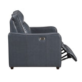 Equinox Gray Power Reclining Chair With Curved Track Arms