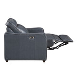 Equinox Gray Power Reclining Chair With Curved Track Arms