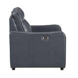 Equinox Gray Power Reclining Chair With Curved Track Arms