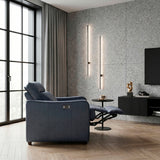 Equinox Gray Power Reclining Chair With Curved Track Arms