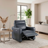 Equinox Gray Power Reclining Chair With Curved Track Arms