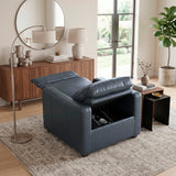 Equinox Gray Power Reclining Chair With Curved Track Arms