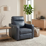Equinox Gray Power Reclining Chair With Curved Track Arms