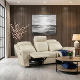 Nest Beige Double Reclining Sofa