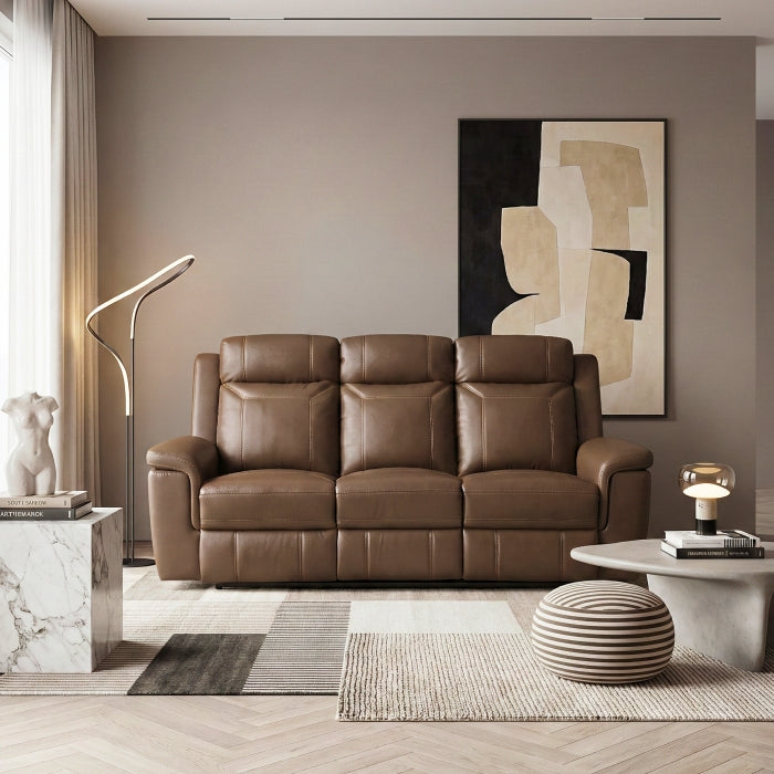 Nest Brown Double Reclining Sofa