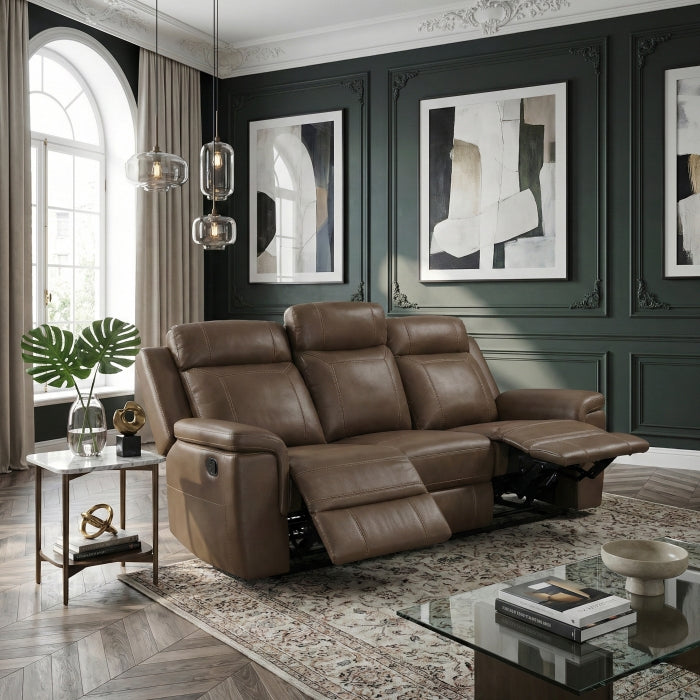 Nest Brown Double Reclining Sofa