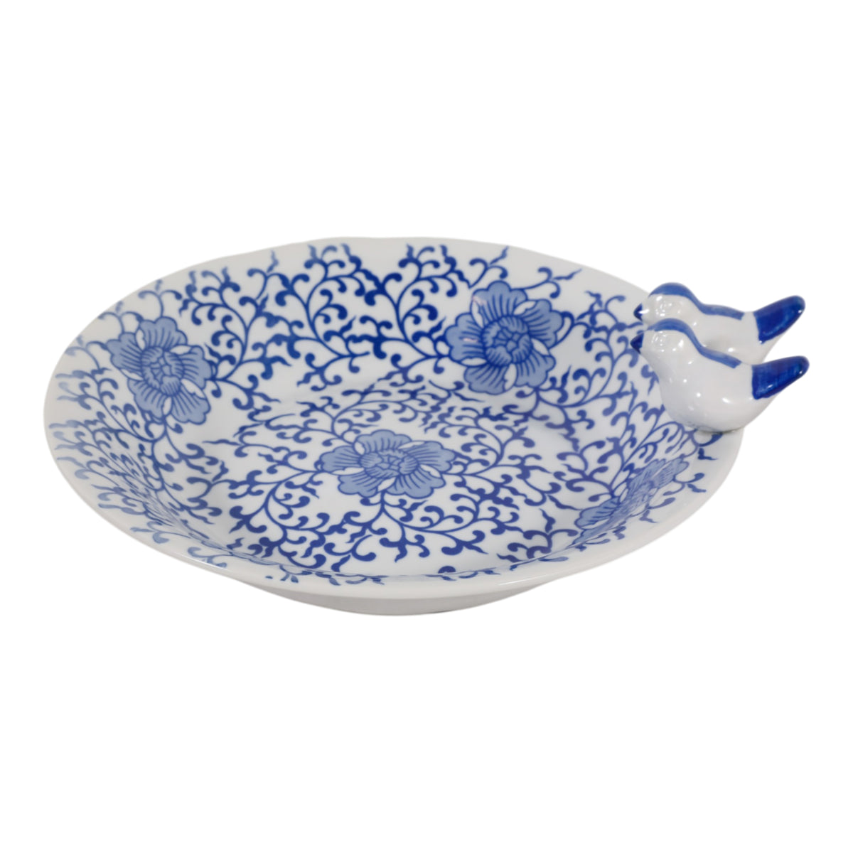 Foleymill Blue/White Chinoiserie Bird Bath Birding