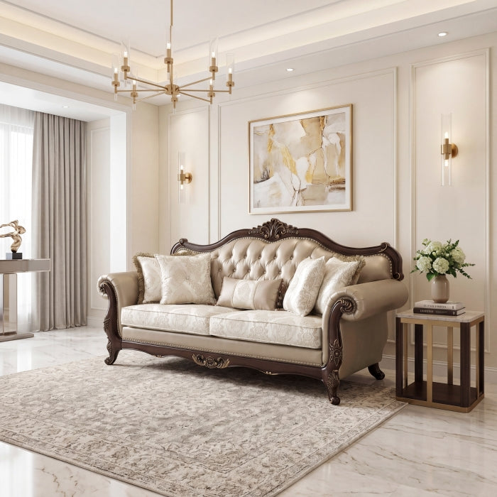 Regal White Sofa