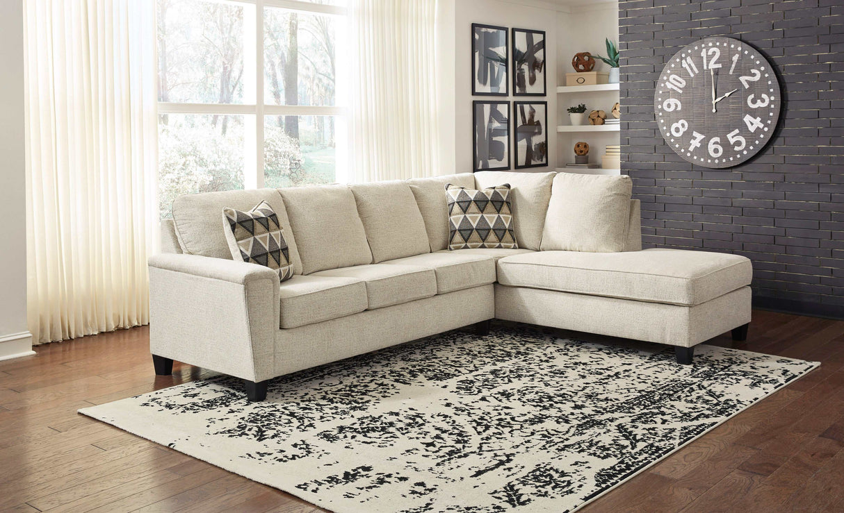 Abinger Natural 2-Piece Sleeper Sectional w/ Chaise - Ornate Home