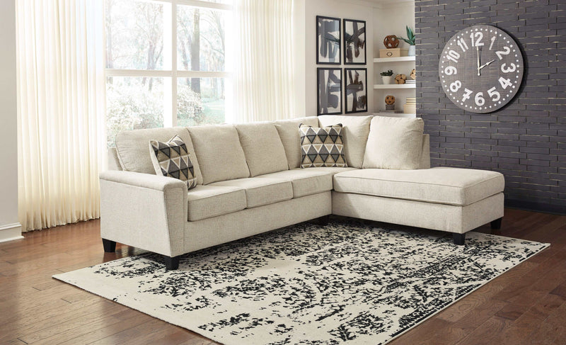 (Online Special Price) Abinger Natural 2-Piece Sleeper Sectional w/ RAF Chaise - Ornate Home