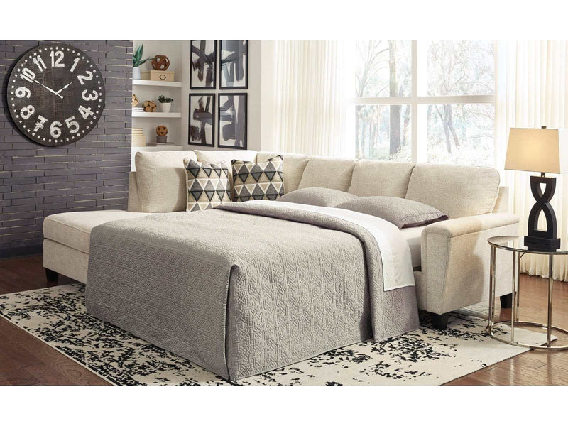 (Online Special Price) Abinger Natural 2-Piece Sleeper Sectional w/ LAF Chaise - Ornate Home