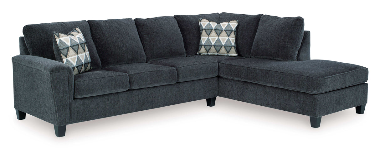 Abinger Smoke 2-Piece Sleeper Sectional w/ Chaise - Ornate Home