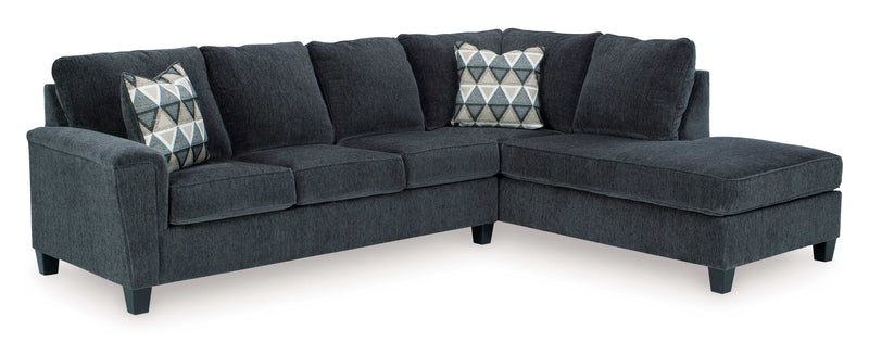 (Online Special Price) Abinger Smoke 2-Piece Sleeper Sectional w/ RAF Chaise - Ornate Home