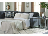 (Online Special Price) Abinger Smoke 2-Piece Sleeper Sectional w/ LAF Chaise - Ornate Home