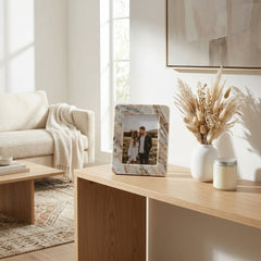 Shippee Beige Large Torrento Marble Photo Frame