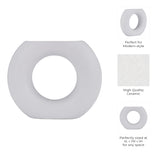 Calville White Ceramic Donut Vase