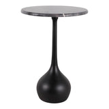 Valeport Brown/Black Marble Accent Table with Ball Base