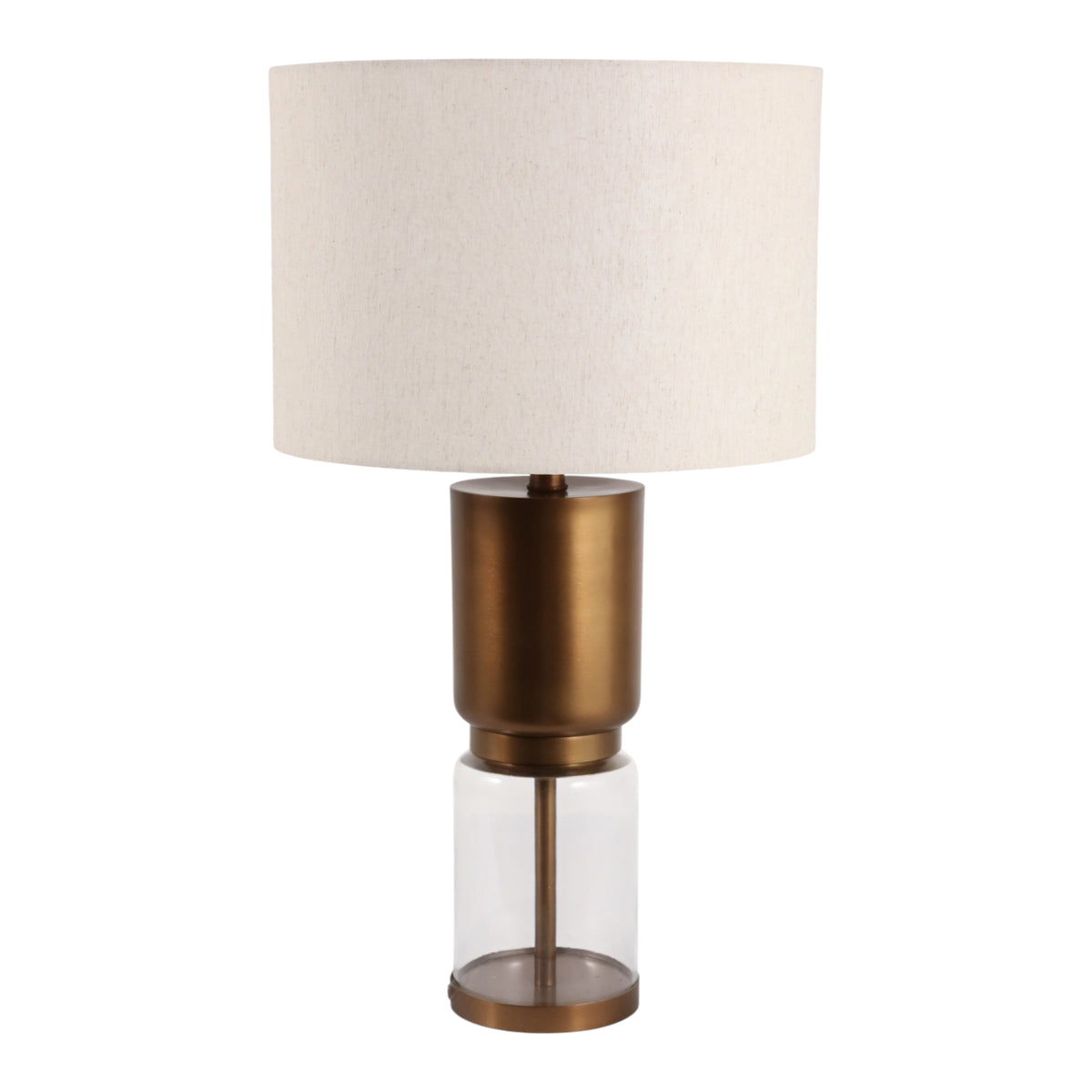 Caltonholm Brown/Clear/Ivory Lamp