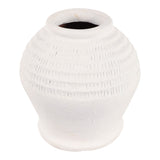 Bartlett White Small Dimpled Terracotta Vase
