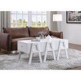 Lonny White Convertible Coffee Table