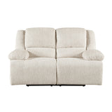 Caliber Beige Power Double Reclining Loveseat