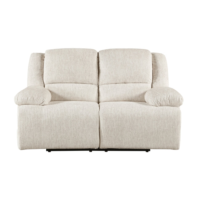 Caliber Beige Double Reclining Loveseat
