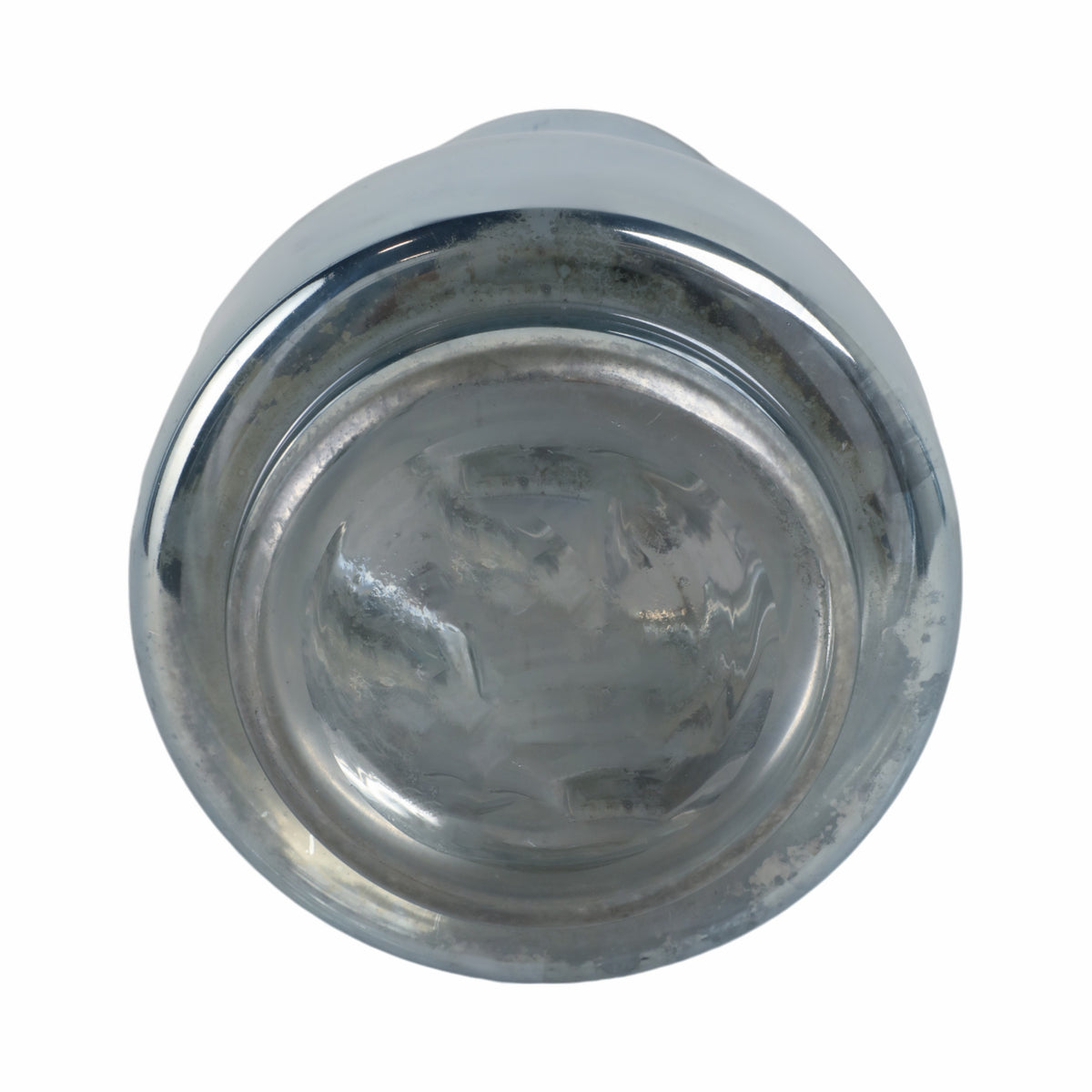 Piru Blue/Silver Small Stacked Cylinder Glass Vase
